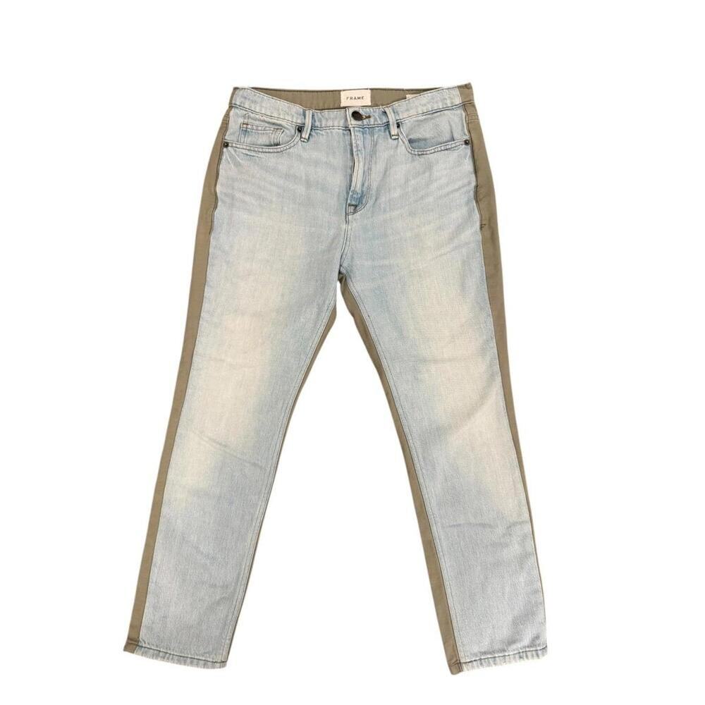 Frame Women's Le Beau Mixed Color Ankle Jeans Pants Size 26 100% Cotton